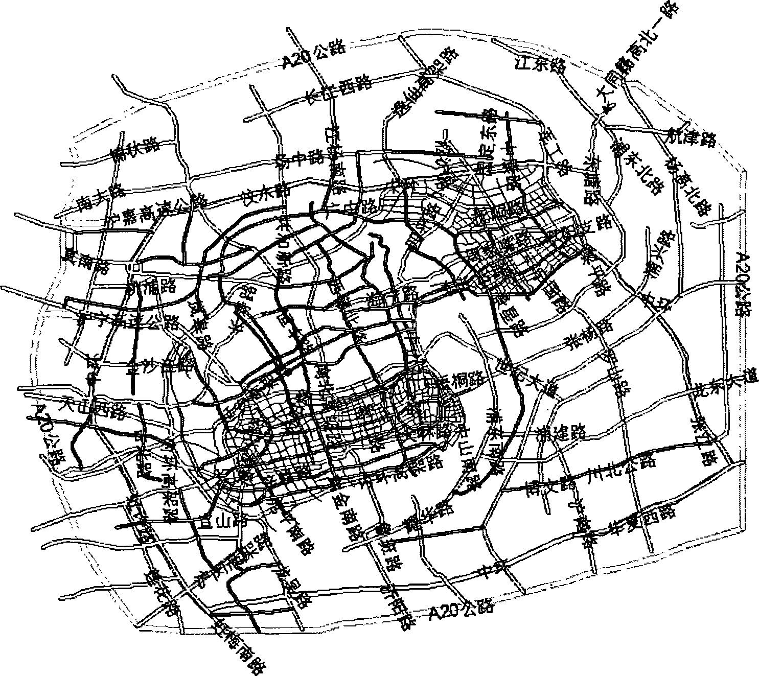 Road network modeling method based on road element