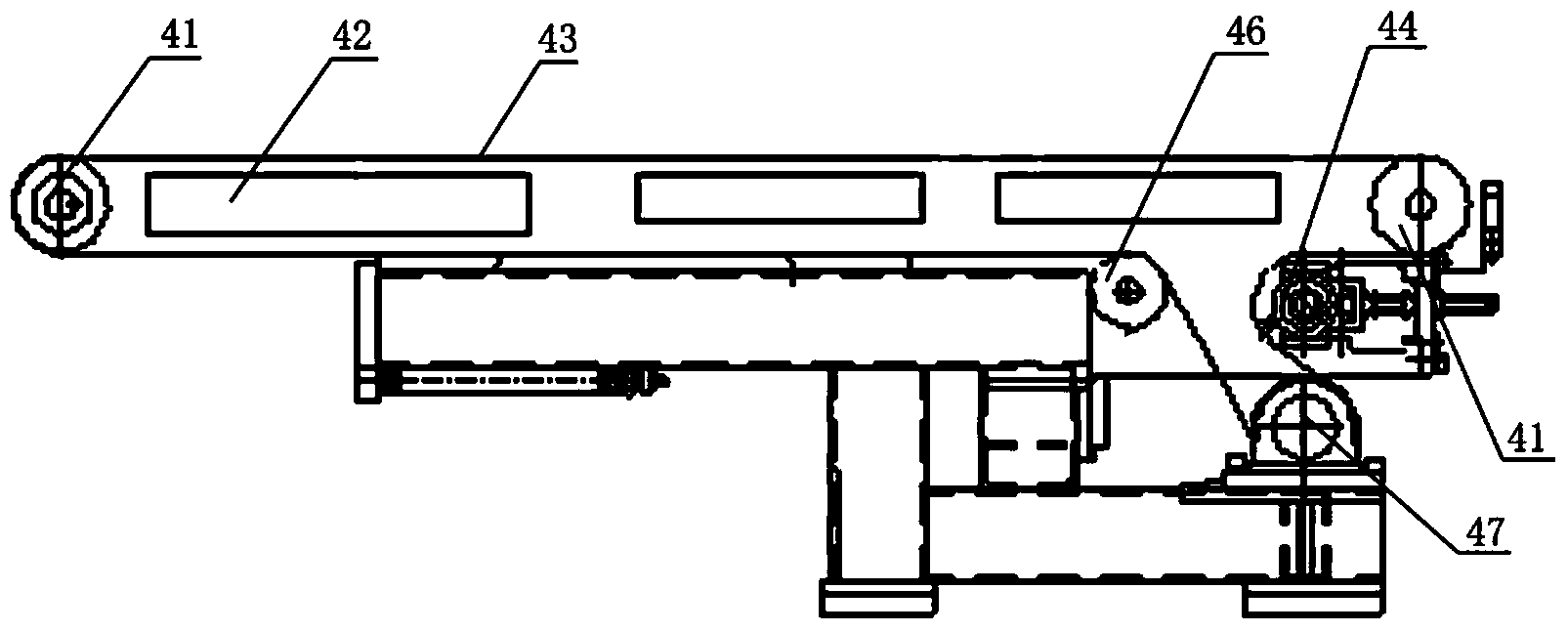 Discharge mechanism of sheet metal shearing machine