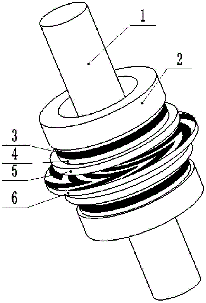 Ultrasonic thrust air bearing with curve grooves