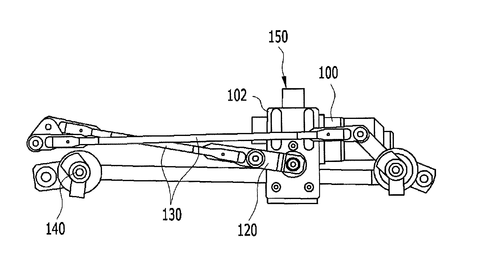 Engagement device of wiper and vehicle body