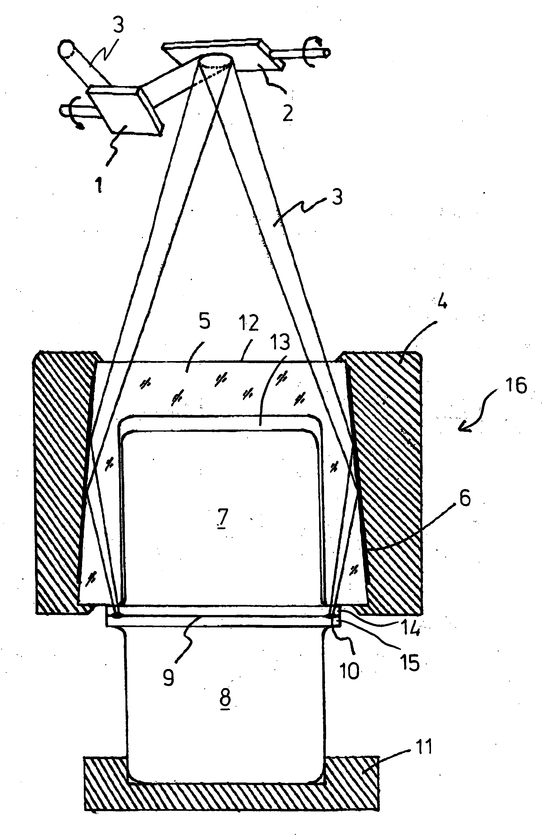 Process and apparatus for joining components using laser radiation