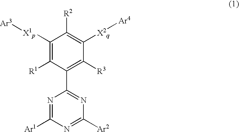 Phenyl-substituted 1,3.5-triazine compound, process for producing the same, and organic electroluminescent device containing the same as component