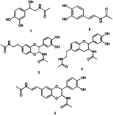 Separation method for simultaneously preparing five dopamine compounds from aspongopus