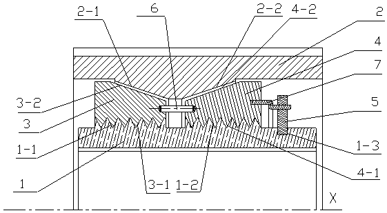 Conical-surface friction type overrunning clutch