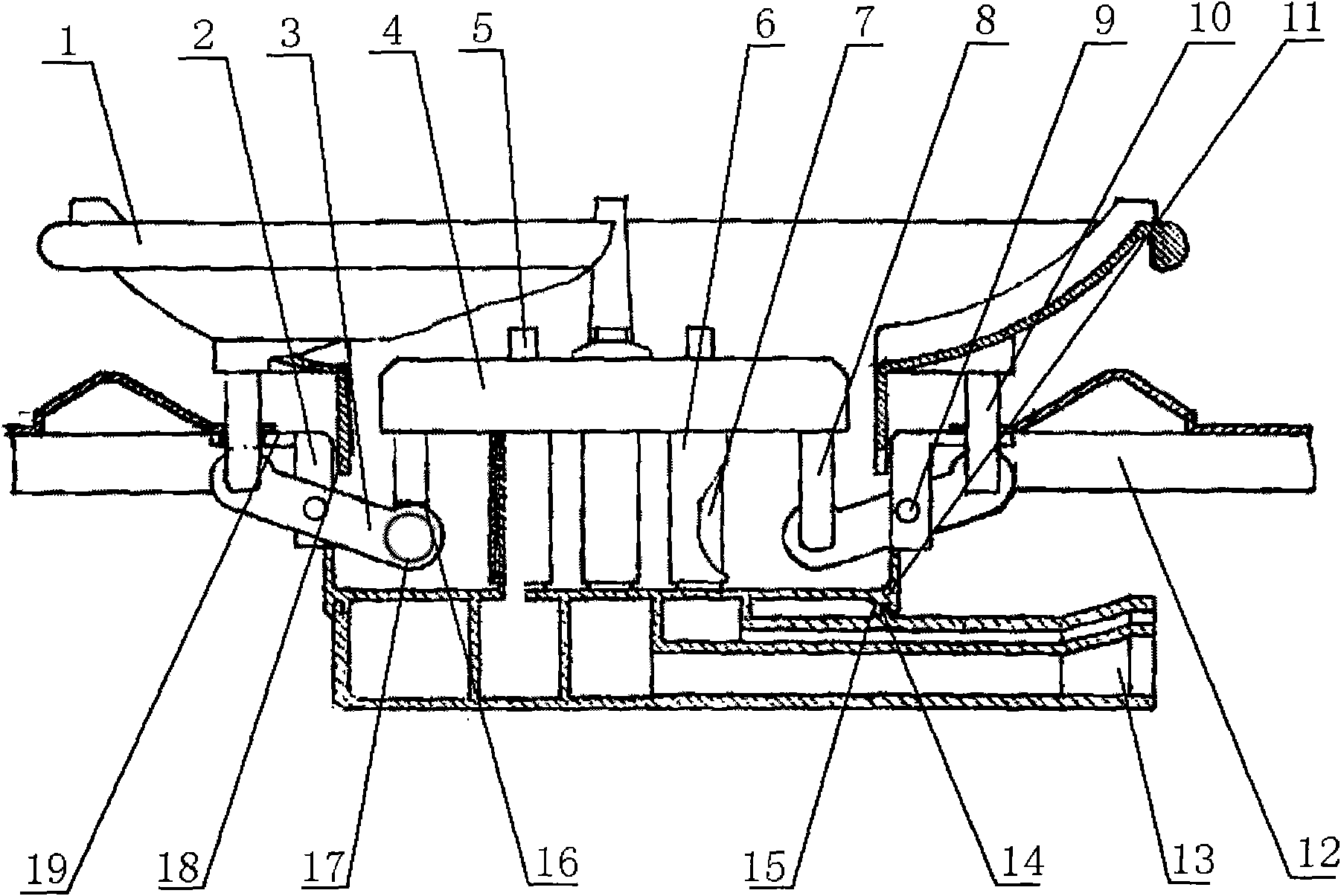 Double-acting lift-positioning energy-saving gas stove