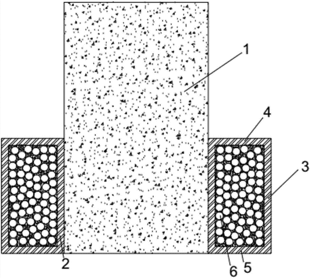 Bridge pier anti-collision device of metal hollow ball potting resin matrix composite material