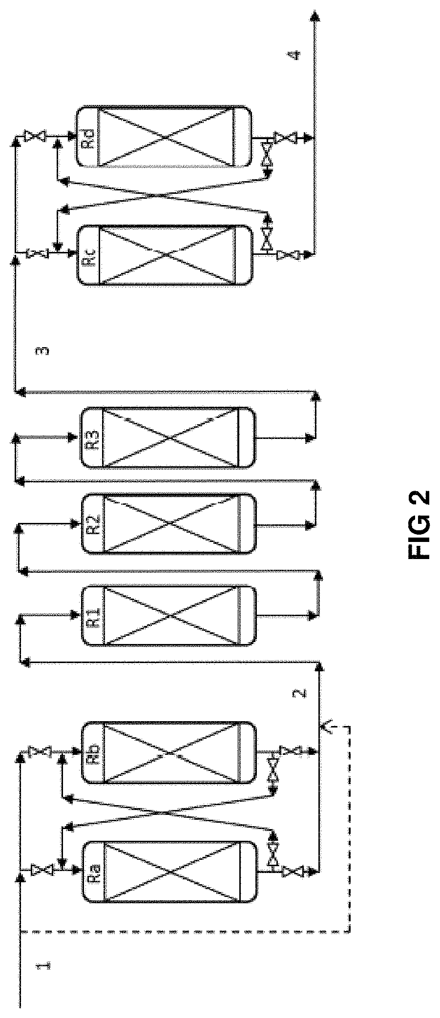 Conversion process comprising permutable hydrodemetallization guard beds, a fixed-bed hydrotreatment step and a hydrocracking step in permutable reactors