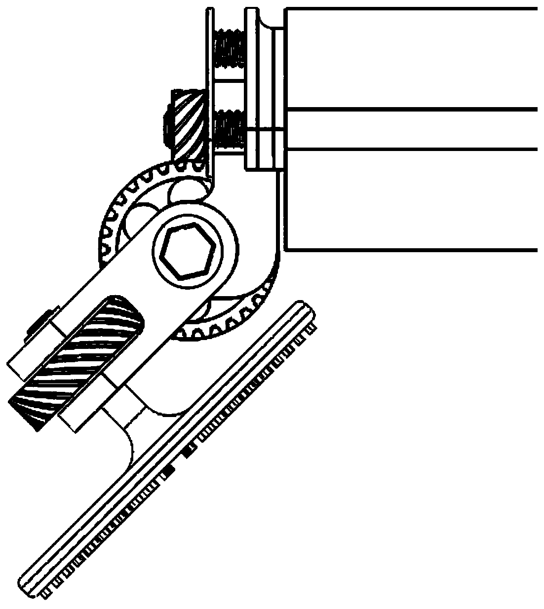A grinding head mechanism of multi-degree-of-freedom polishing machine with adjustable angle