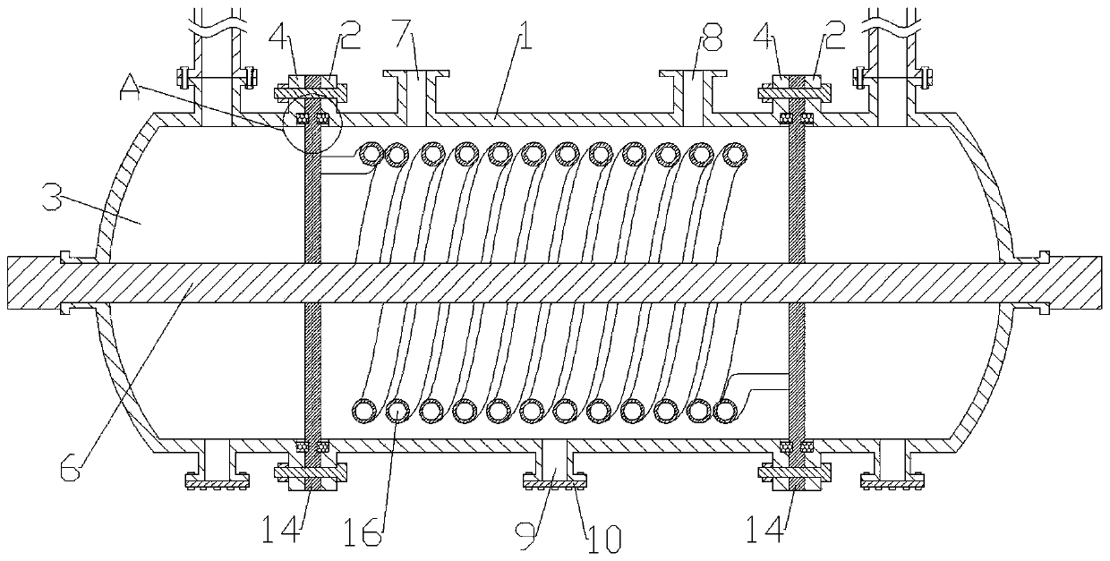 Heatable positive-pole protection acid cooler