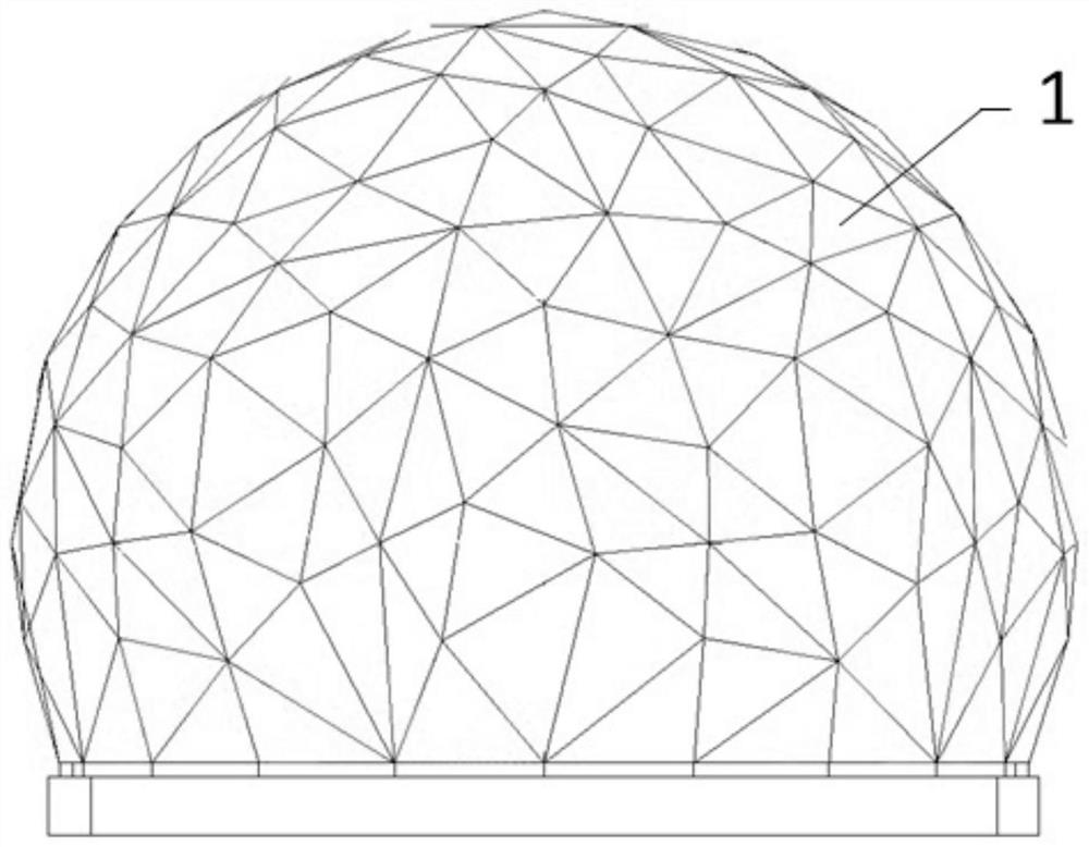 Space block metal truss radome and sealing method thereof