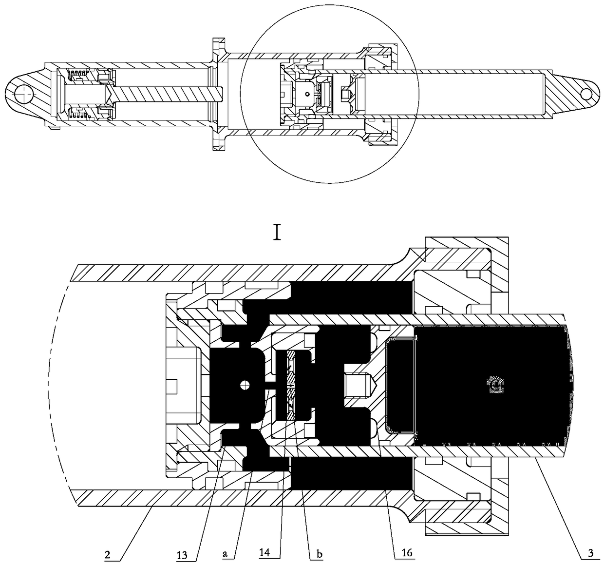 A self-telescopic landing gear buffer