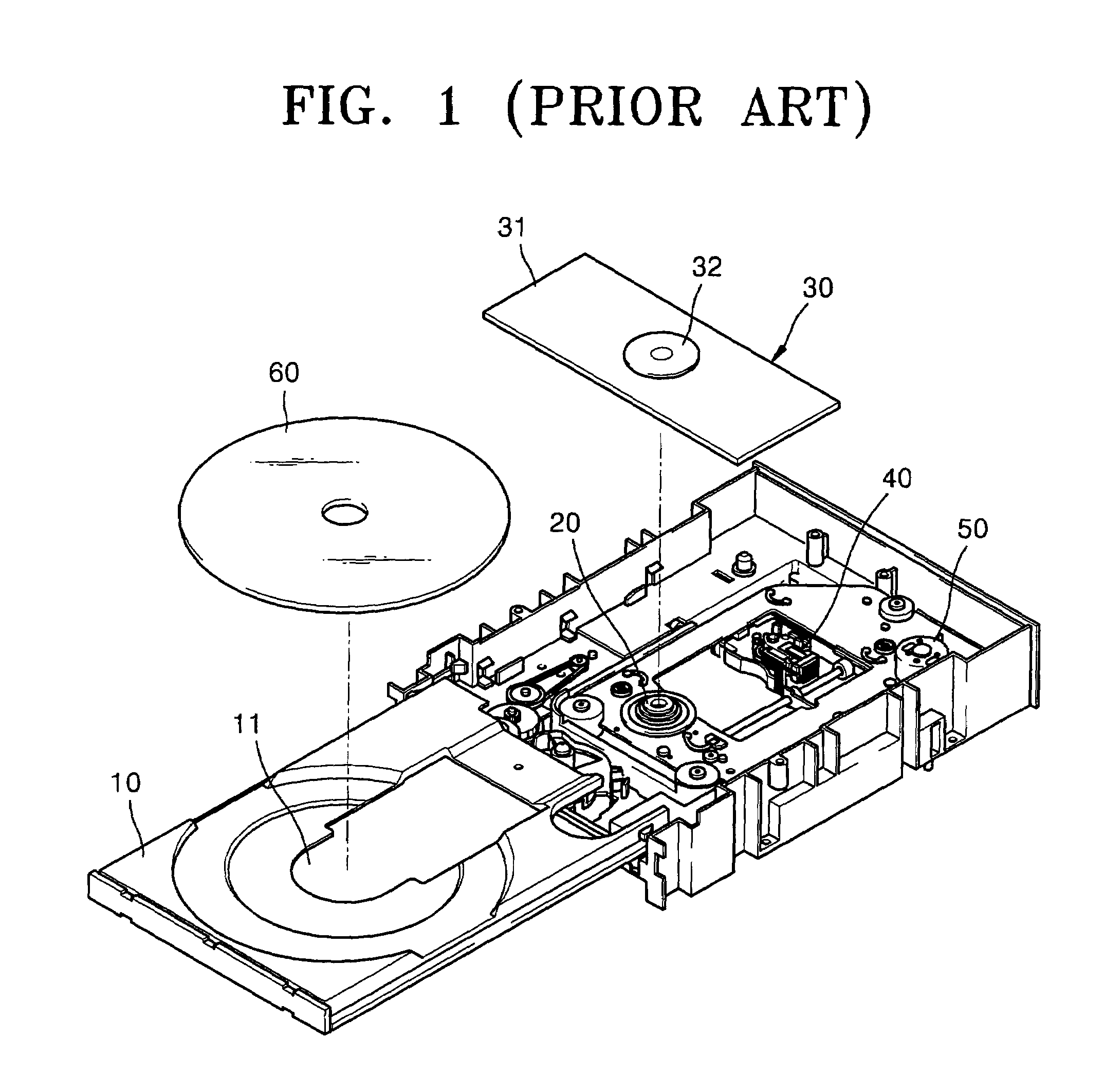 Disk tray for disk drive adopting resonator and disk drive having the same