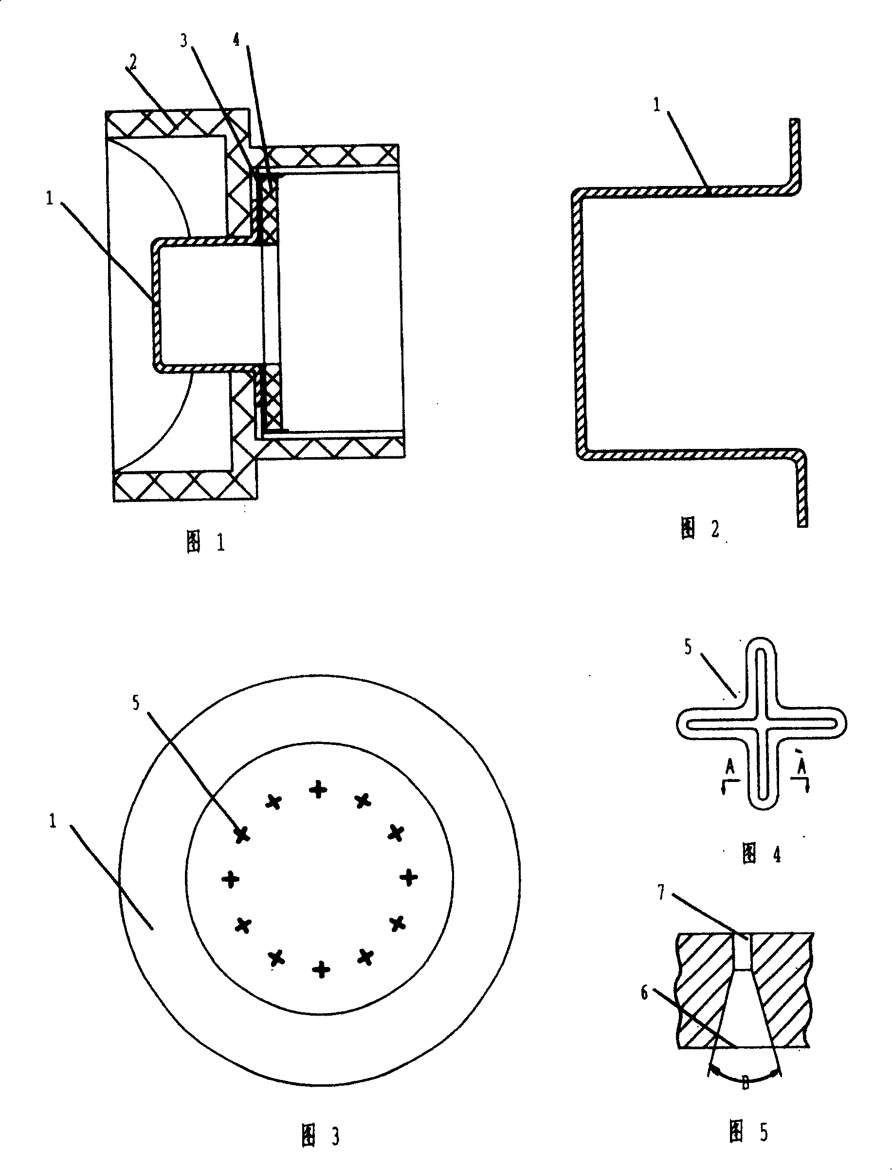 Viscose filament with abnormal section, preparation method thereof and spinneret assembly