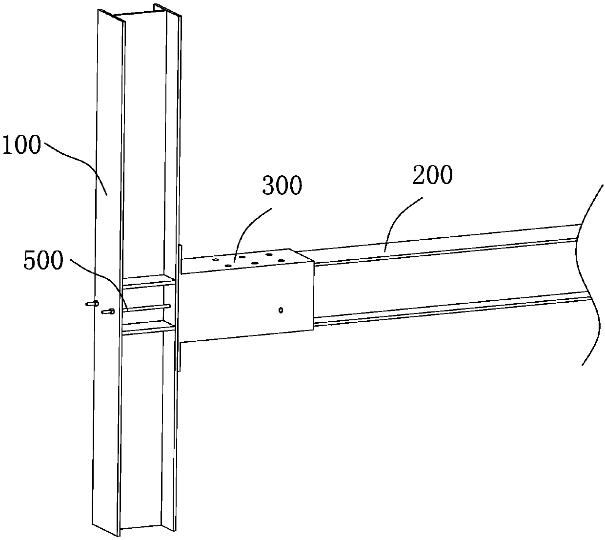Fabricated steel structure beam-column connection joint and connection method thereof