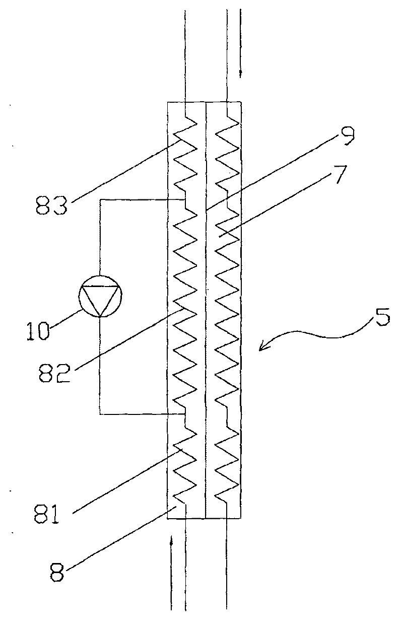 Three segment type heat exchanger