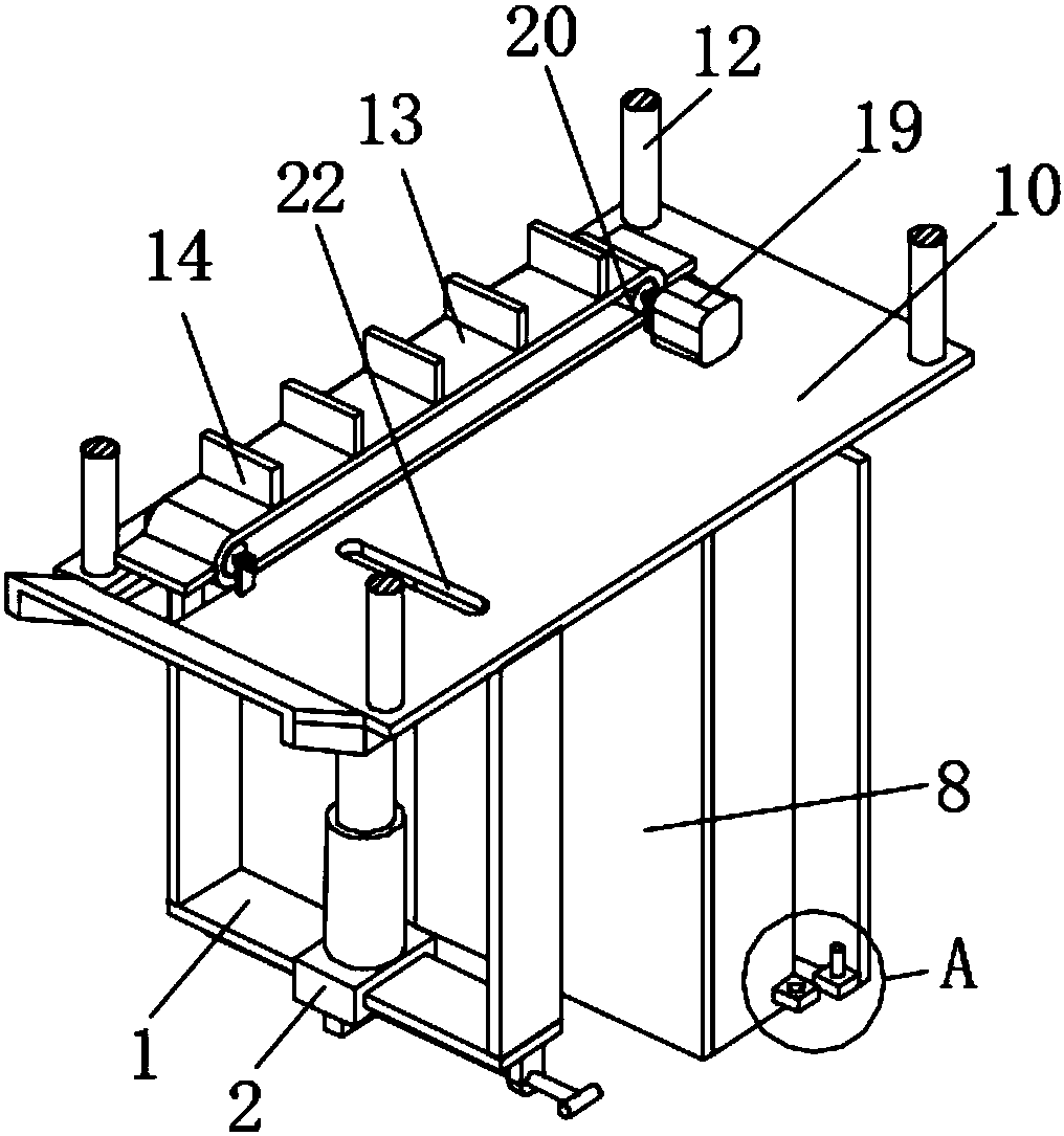 Punching device with high degree of automation for material fetching-placing mold