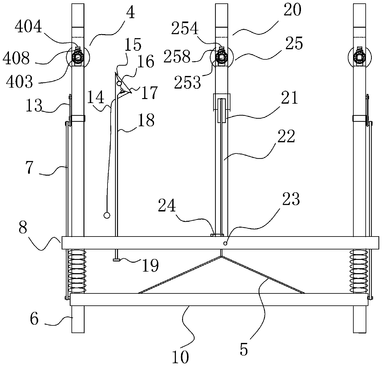 Insulating hanging frame for live working