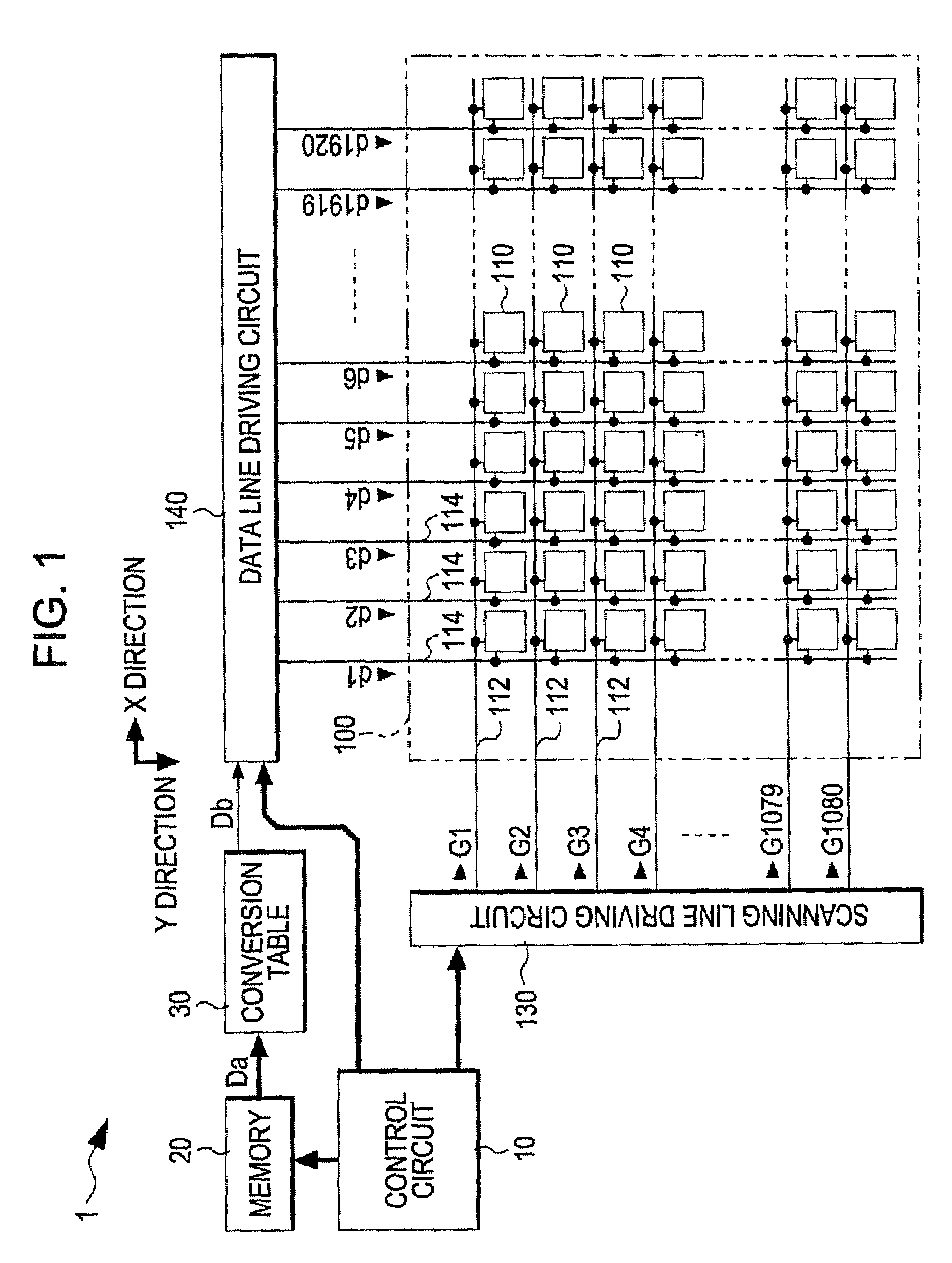 Electro-optical device, driving circuit and driving method of the same, and electronic apparatus