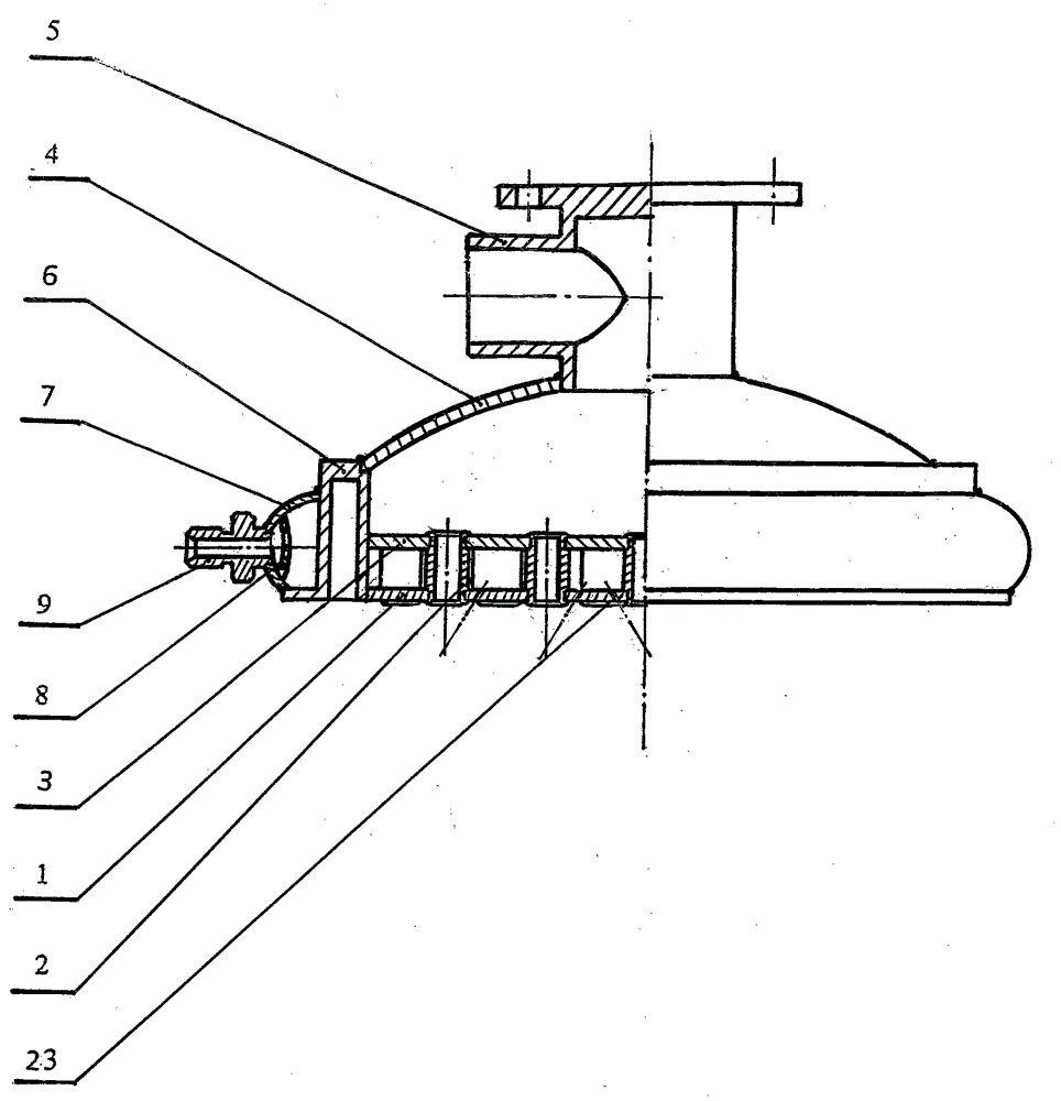 Rocket thrust chamber provided with acoustic cavity and applied to supersonic airliner and supply system thereof