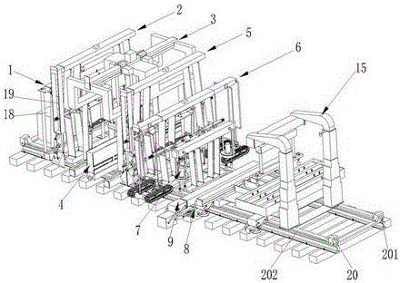 Sleeper changing machine provided with sleeper rotation and pushing-pulling integrated device