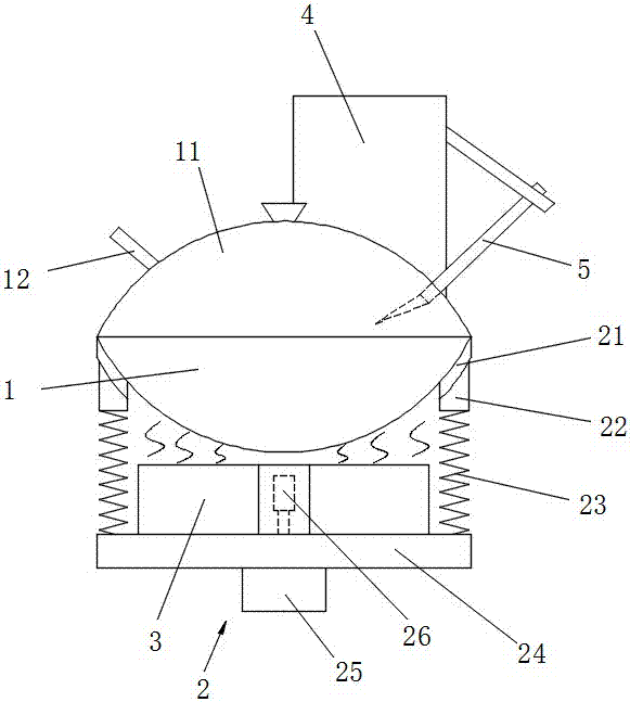 A mechanical cooking device that simulates the cooking method of fierce fire and stir-frying