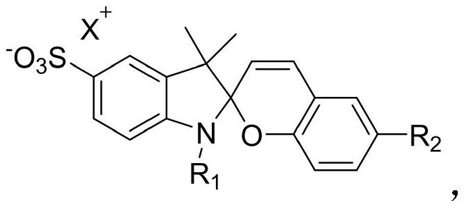 Water-soluble photochromic compound as well as preparation method and application thereof