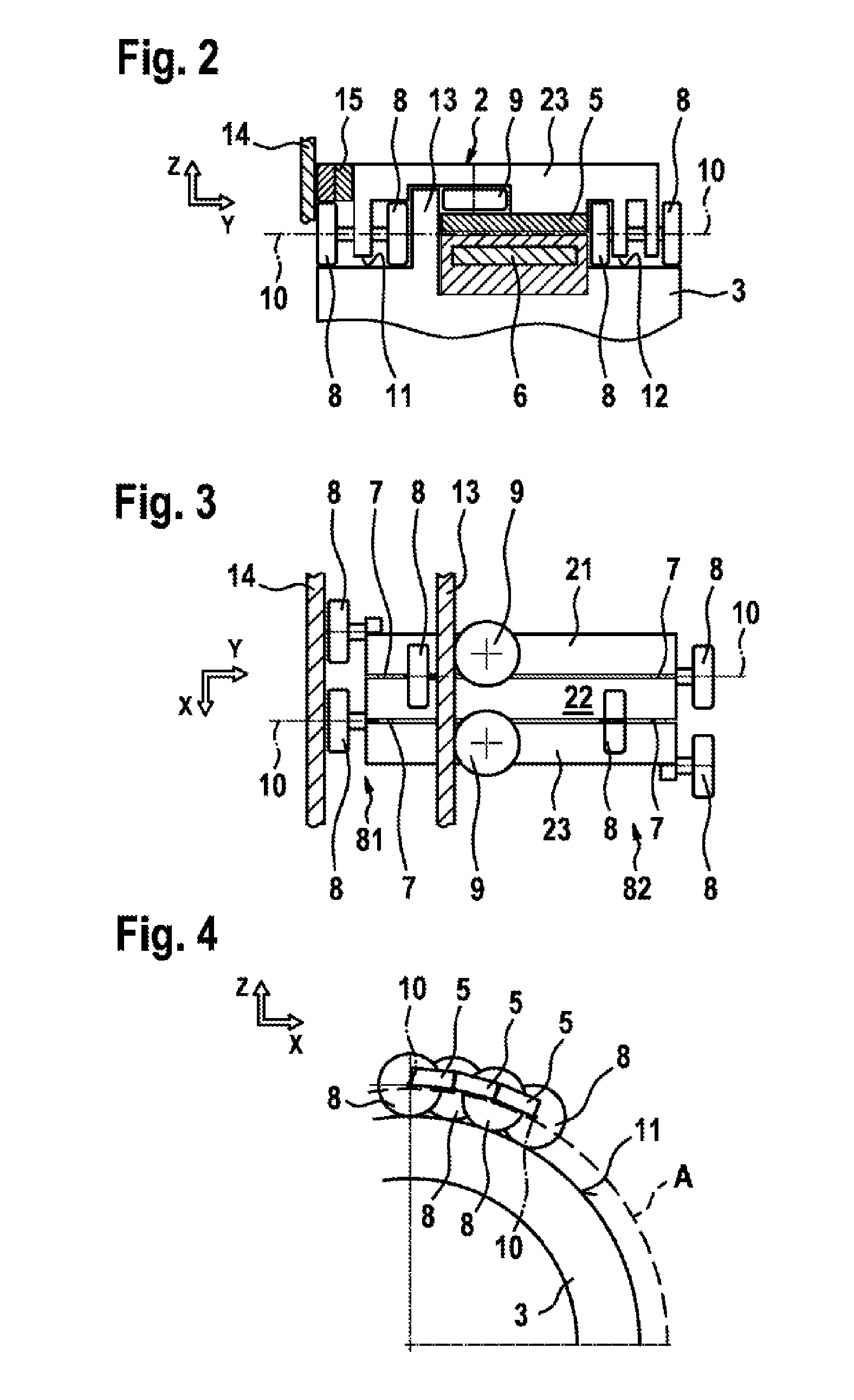 Transporting apparatus with articulated conveying element