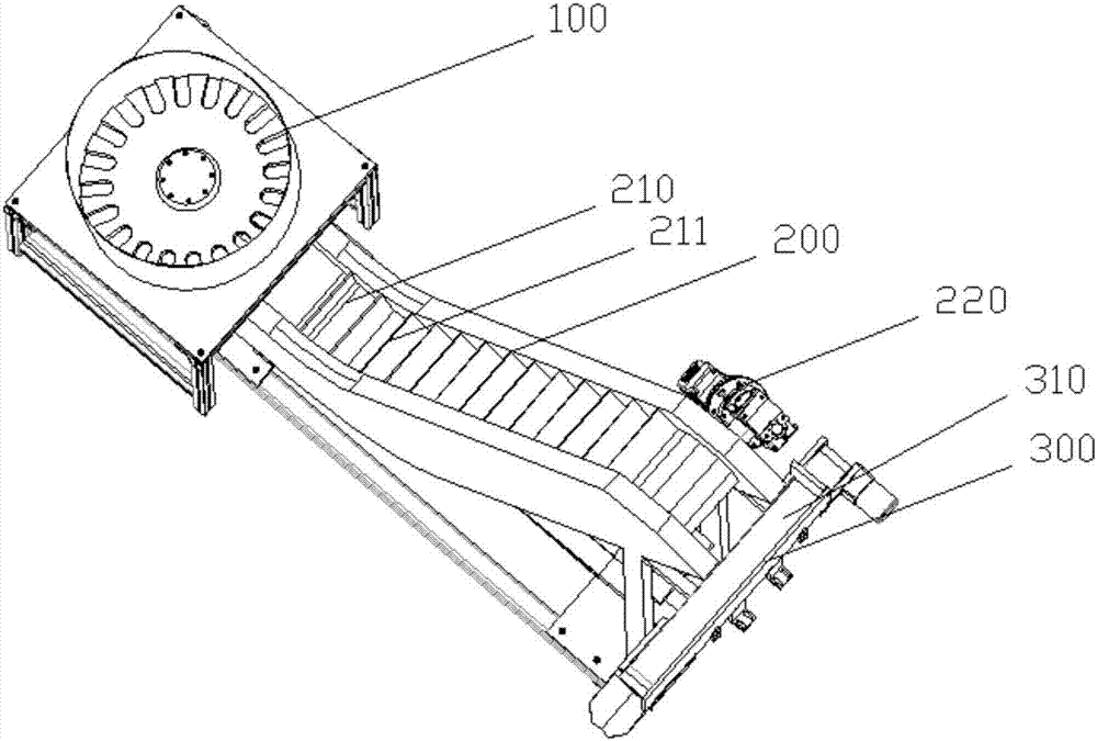 Bearing roller feeding mechanism and bearing roller feeding equipment
