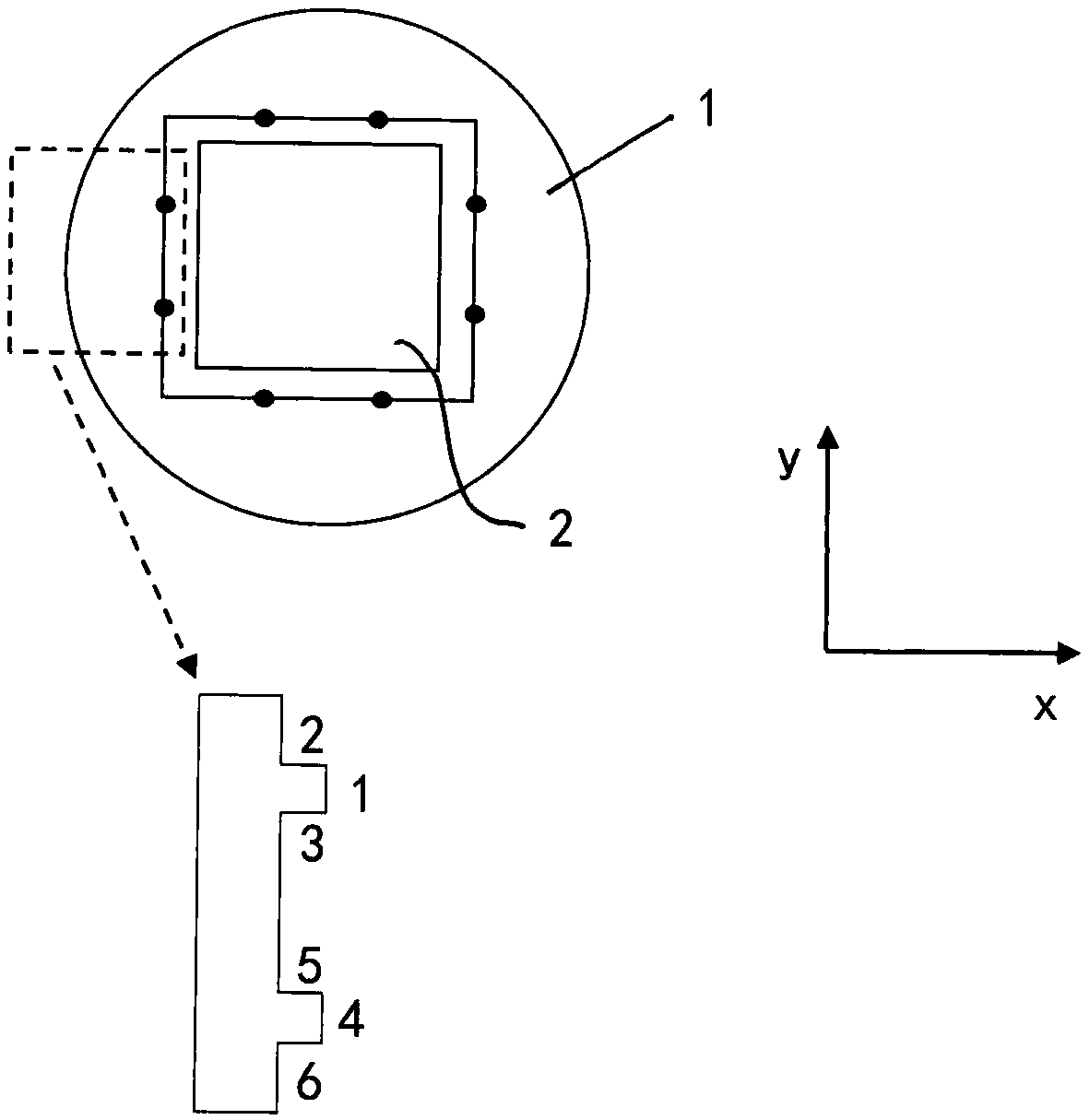 Method for detecting position of mask holder on measuring table
