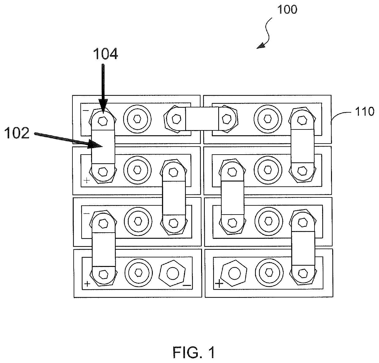 Method and apparatus for contact detection in battery packs