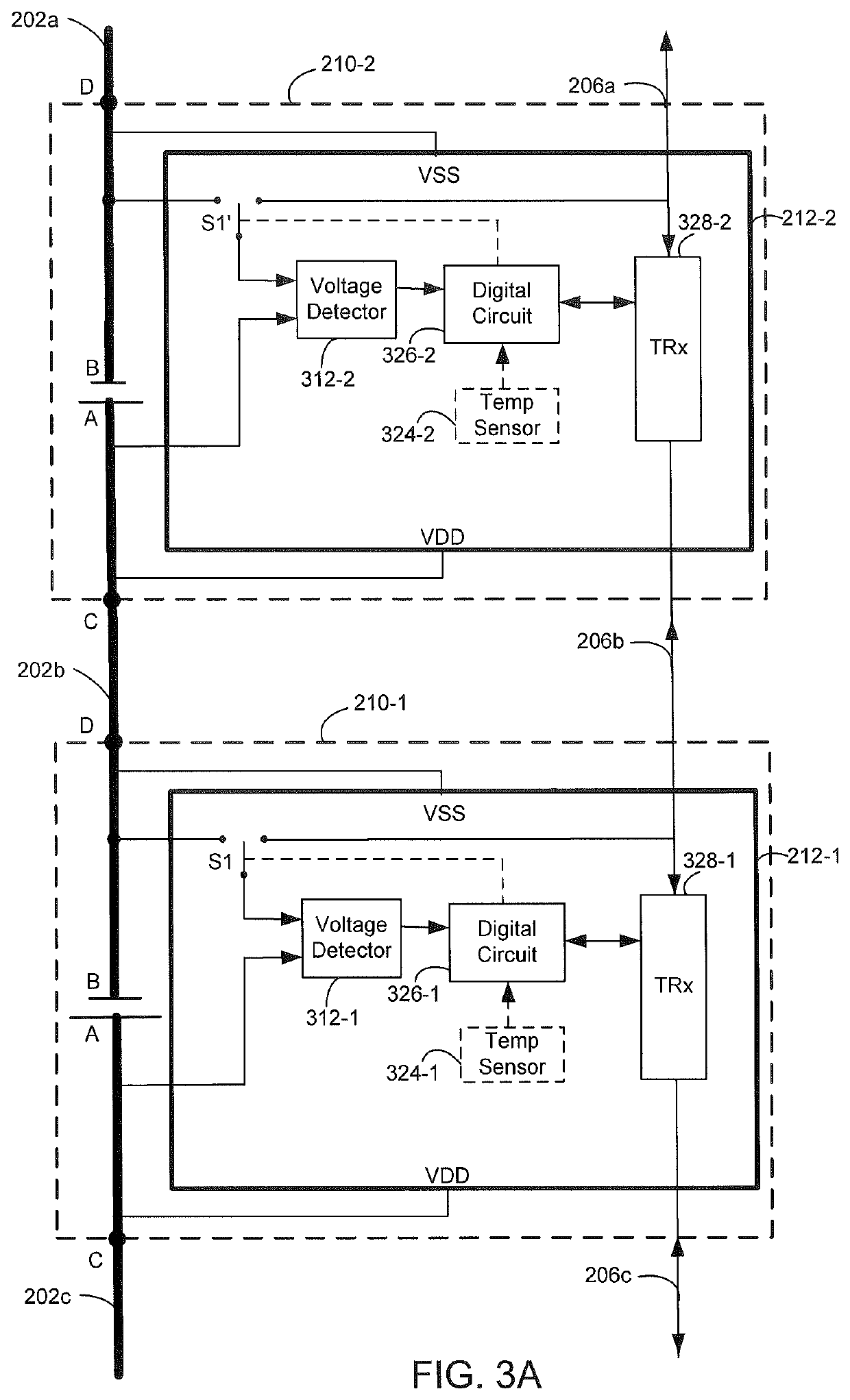 Method and apparatus for contact detection in battery packs