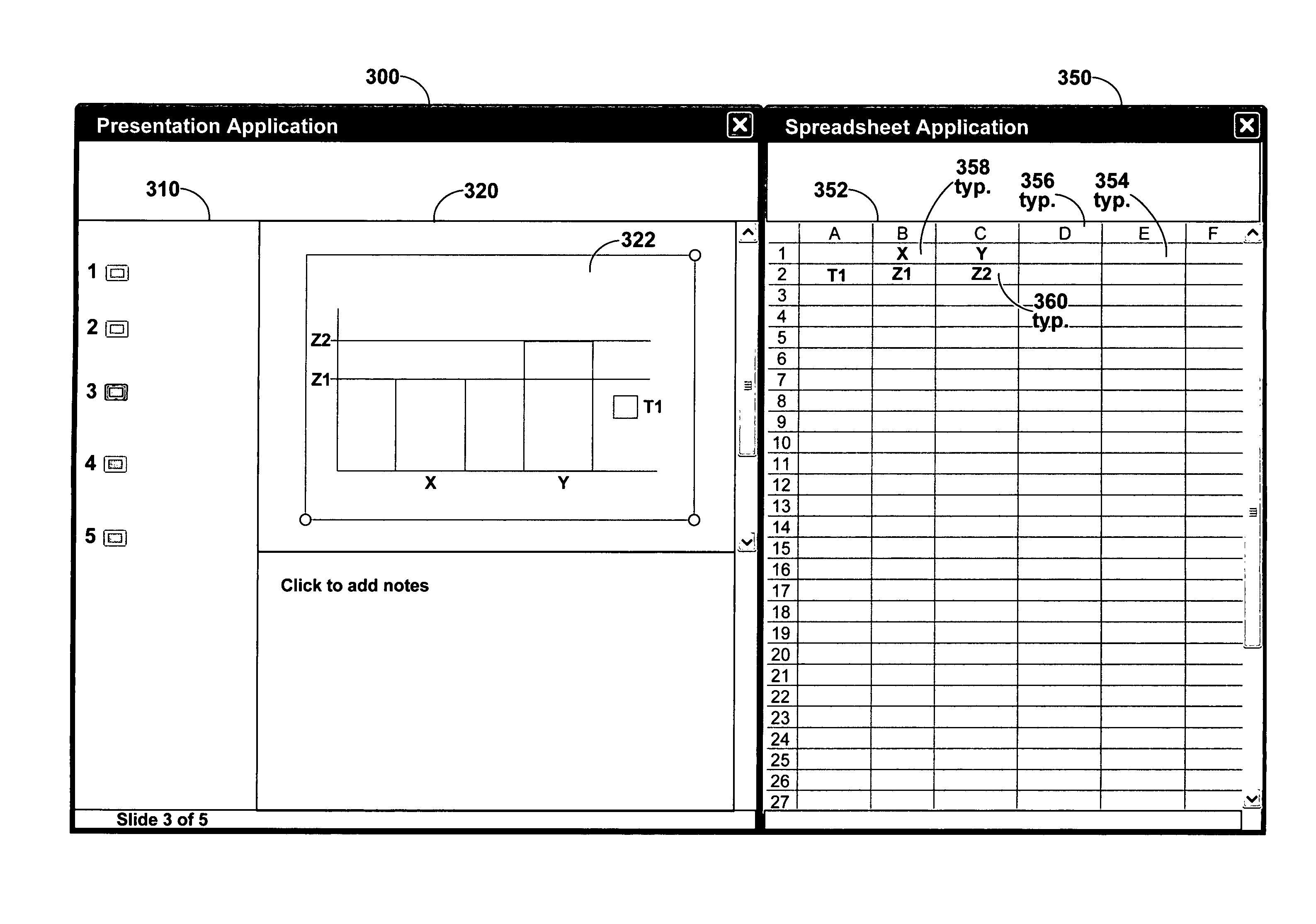 Integrating charts in documents