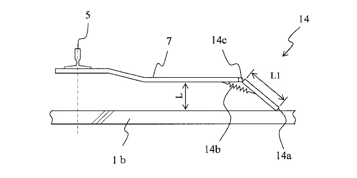 Strip-shaped member anti-hooking device for elevator