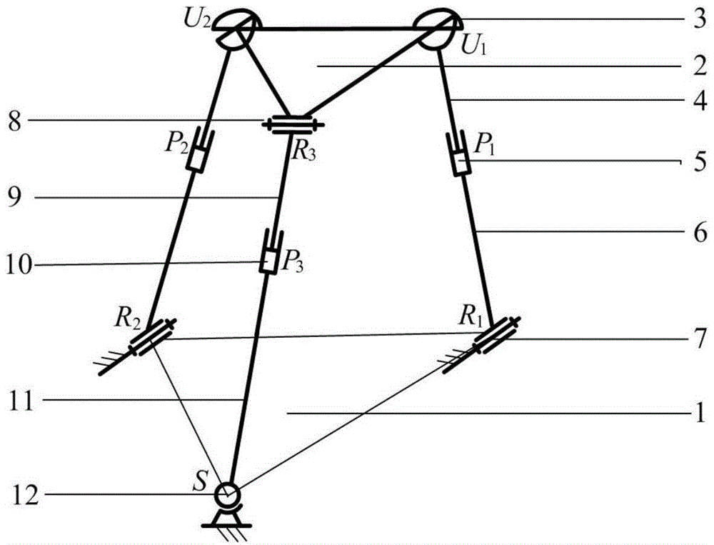 Asymmetrical two-rotation-one-translation three-degree-of-freedom parallel mechanism with two continuous shafts