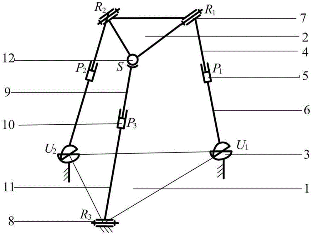 Asymmetrical two-rotation-one-translation three-degree-of-freedom parallel mechanism with two continuous shafts