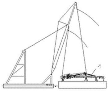 A semi-submersible lifting and dismantling platform crane installation method