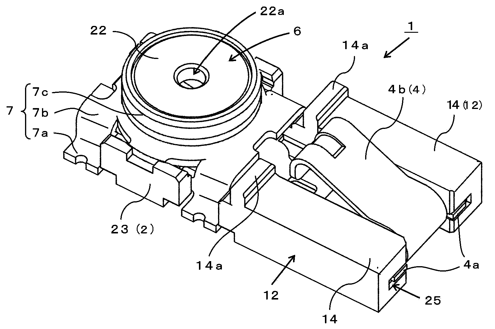 Antenna connecting and switching device