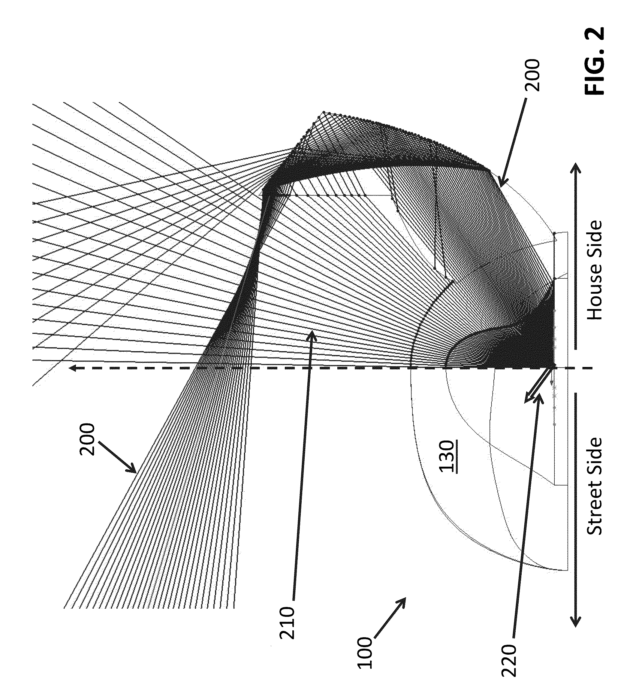 Method and system for redirecting light emitted from a light emitting diode