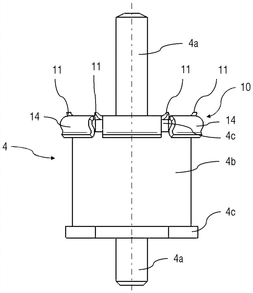 Method and device for fixing a plastic component to a carrying component