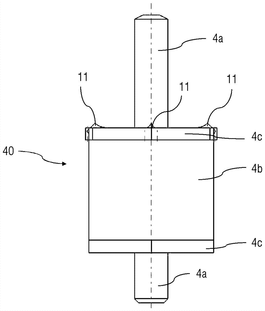 Method and device for fixing a plastic component to a carrying component