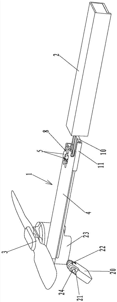 Unmanned aerial vehicle sliding-type vehicle arm device and unmanned aerial vehicle