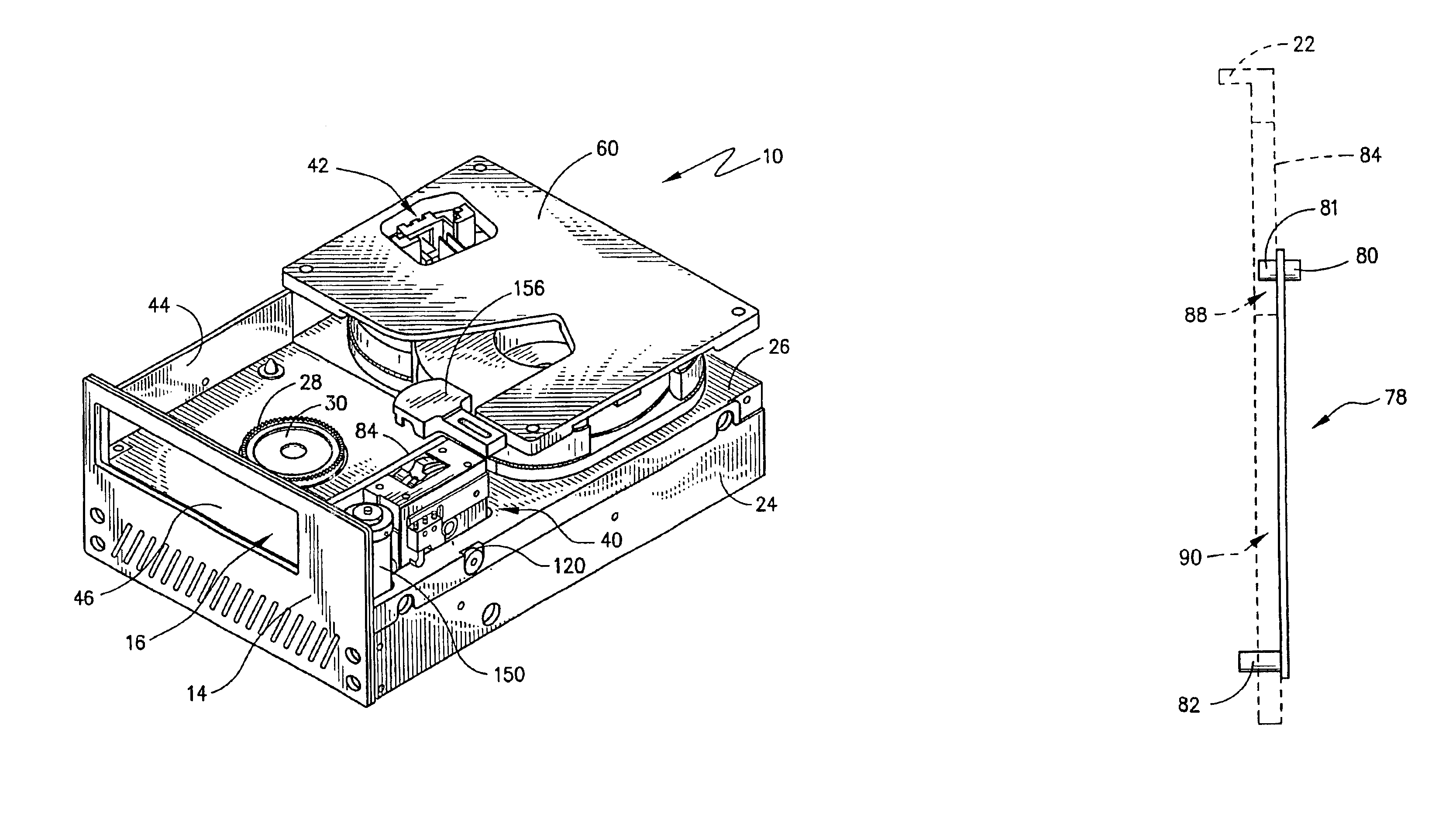 Tape cartridge docking apparatus for read/write recording assemblies and method therefor