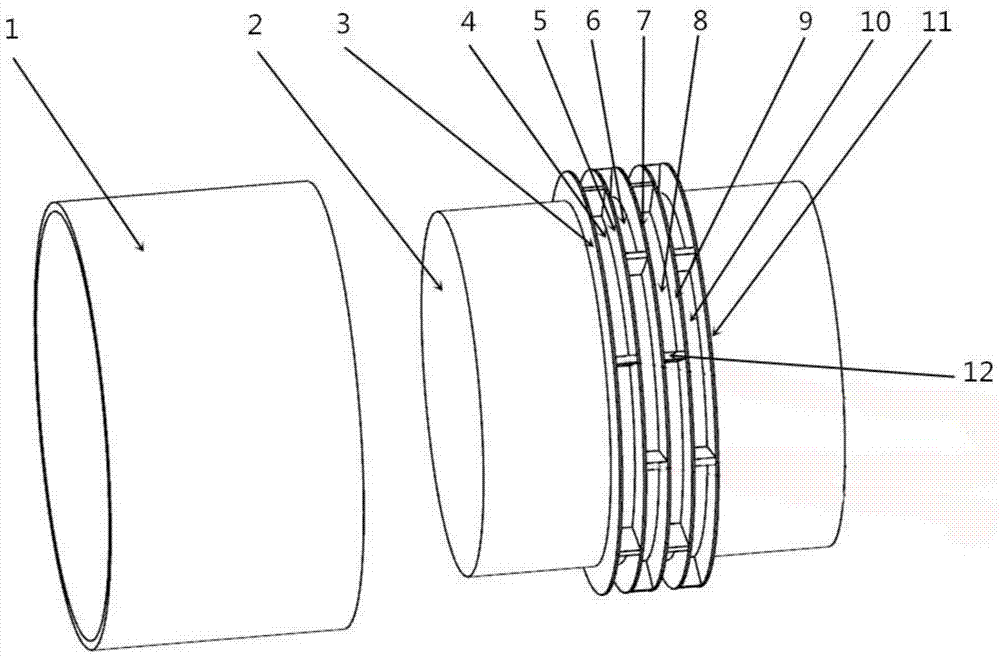 Aero-engine labyrinth tight-sealing structure