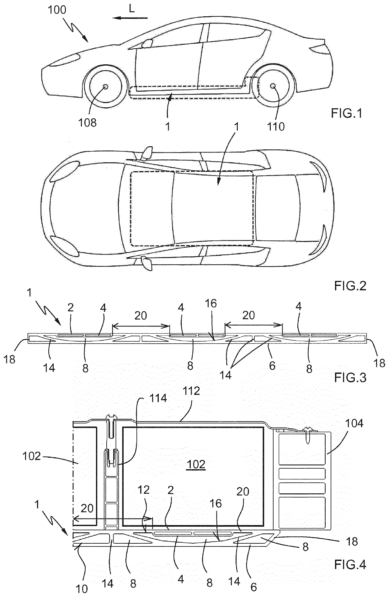 Battery box floor for electric vehicles and corresponding vehicle body
