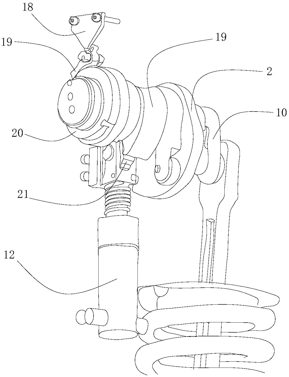 Method for preventing cam kickback of spring operating mechanism and device for realizing the method