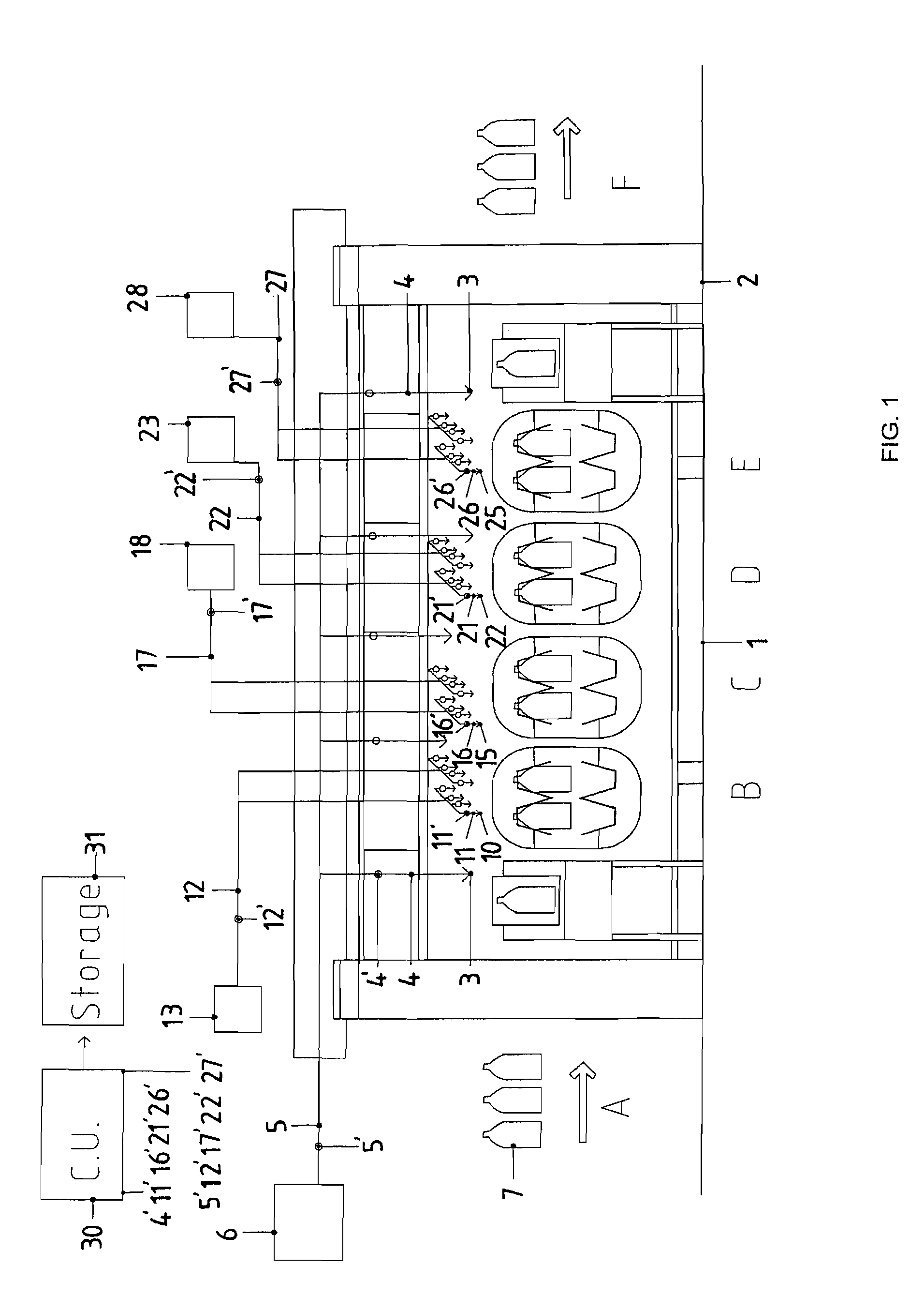 Method for controlling the operation of an aseptic filling machine
