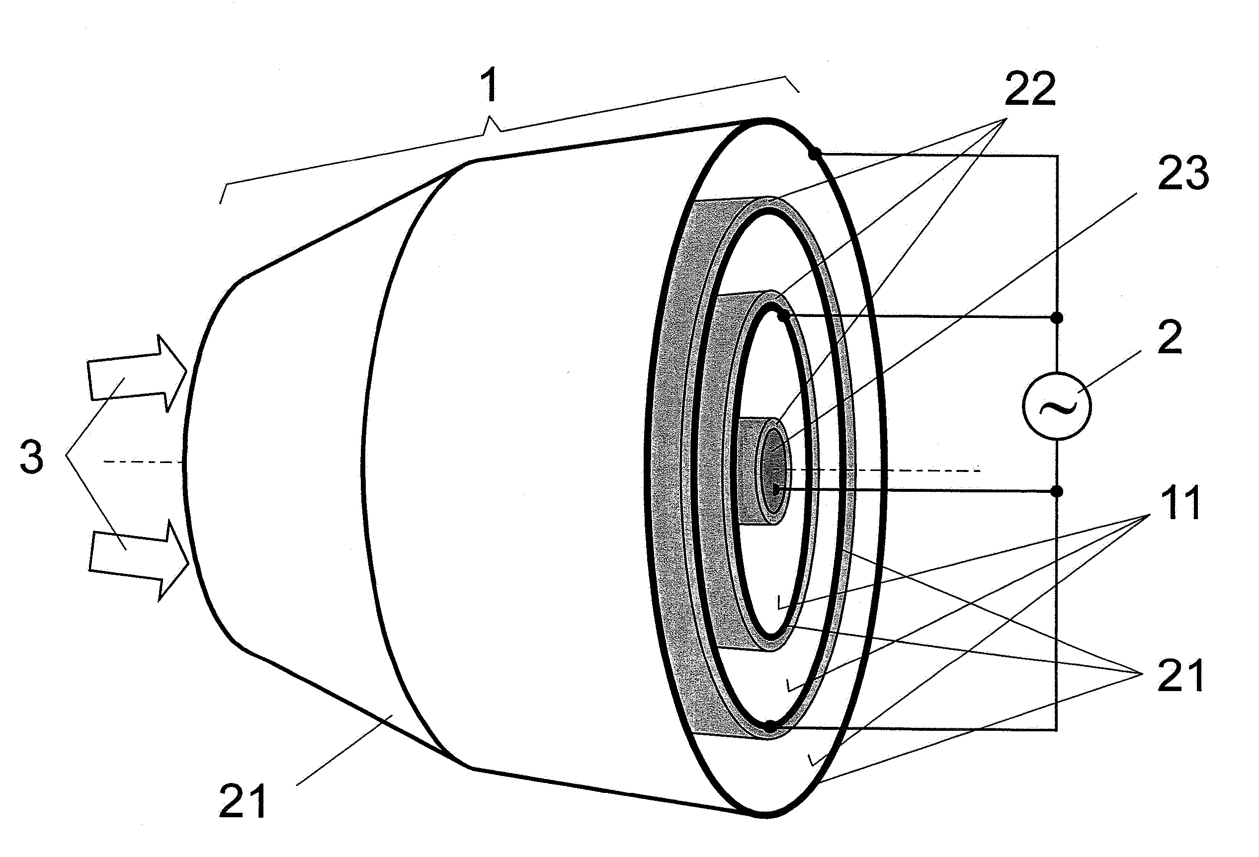 Method and arrangement for cleaning optical surfaces in plasma-based radiation sources