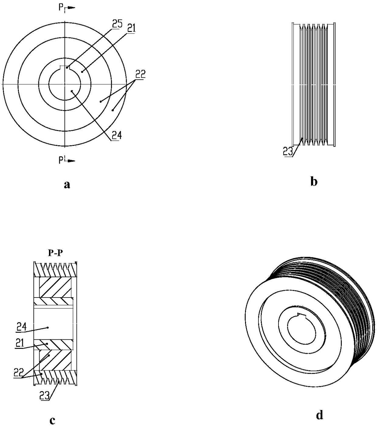 Traction wheel structure