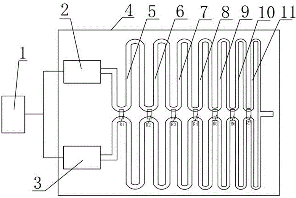 A device for improving output power of microstrip fast-edge double-exponential pulse source