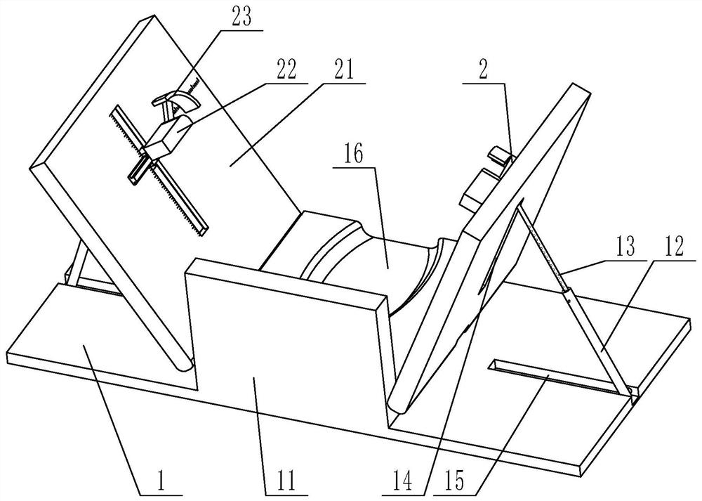 A radiotherapy position fixing device